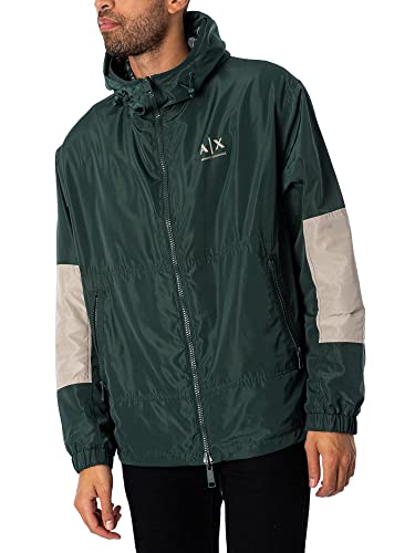 Armani Exchange Męska kurtka dwustronna, z recyklingu, zielona G/Lon.Fog/G.GA, rozmiar M, Zielony G/Lon.fog/G.ga, M