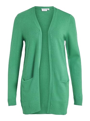 Vila Damski kardigan Viril Open L/S Knit Cardigan-Noos, jasnozielony/szczegóły: ciemny melanż, M