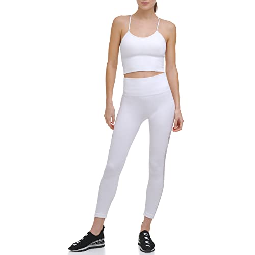 DKNY Damskie legginsy sportowe, biały, L