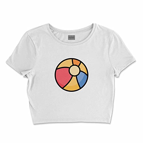 Bona Basics, Damski T-shirt basic, z nadrukiem cyfrowym, 100 bawełny, biały, swobodny, damski top, rozmiar: M, biały, M