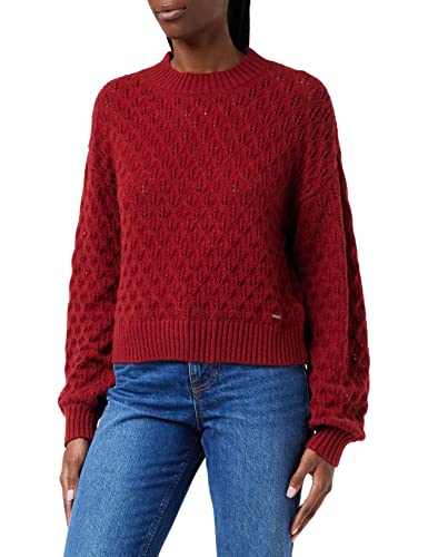 Pepe Jeans sweter damski beatrix, 286 burnt Red, XS