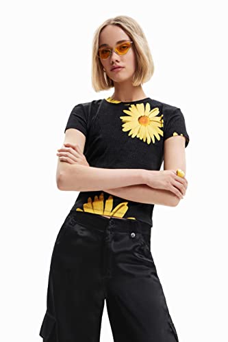 Desigual T-shirt damski, czarny, XS