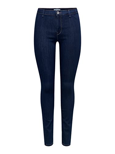 ONLY Women's ONLRAIN Life MID Legging PIMBOX dżinsy damskie, ciemnoniebieskie, rozmiar L/32