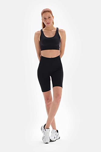 Dagi Damskie bezszwowe legginsy, czarne, L-XL, czarny, L