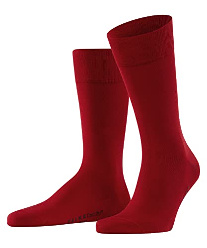 FALKE Mężczyźni Skarpety Cool 24/7 M SO Organiczna Bawełna jednokolorowe 1 Para, Czerwony (Scarlet 8228), 41-42
