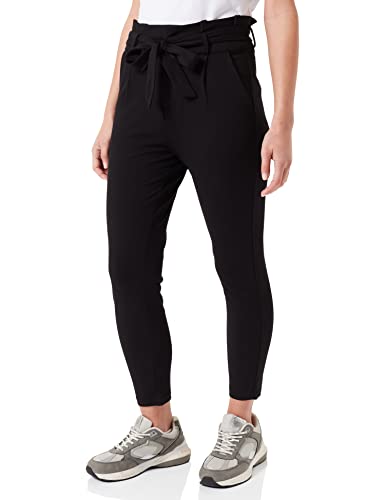VERO MODA VMEVA HR Loose Paperbag P GA Petite NOOS spodnie damskie, czarny, S x 28L