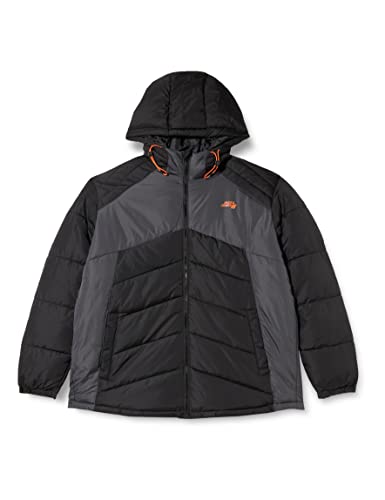 JACK&JONES PLUS Męska kurtka pikowana JCOBLOCK Puffer PS, czarna, 4XL