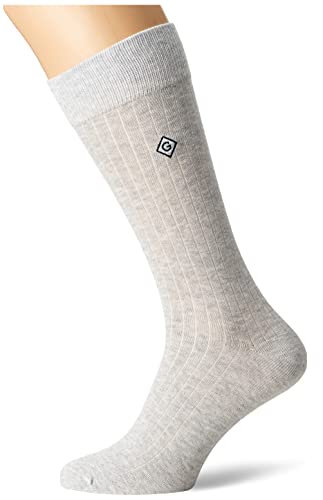 GANT Męskie skarpetki D1. Rib Diamond G, Light Grey Melange, 40-42