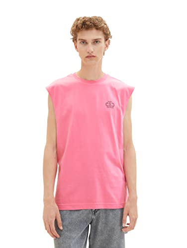 TOM TAILOR Denim Męski tank top typu tanktop, 31645 - Summertime Pink, L