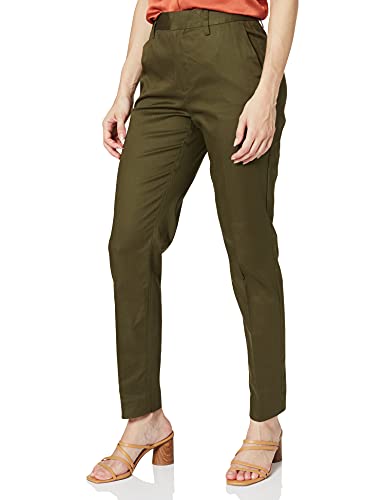 Scotch & Soda Damskie spodnie Bell-Slim Fit chino-Organic Cotton, Wojskowy 0360, 30W x 30L