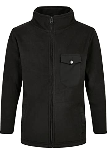 Urban Classics Kurtka chłopięca Boys Fleece Track, czarny, 110/116 cm