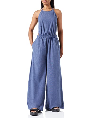 United Colors of Benetton Kombinezon damski 4mly3t002, niebieski dżins 901, L, Blue Denim 901, L