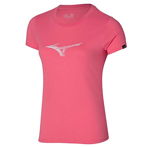 Mizuno Damska koszulka Athletics RB, Sunkissed Coral, L, Zapalony koral, L