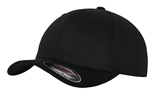 Flexfit Unisex Wooly Combed czapka baseballowa, blk/blk, dla dzieci