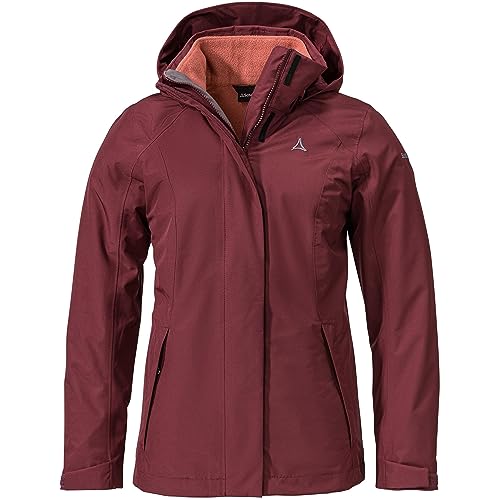 Schöffel Damska kurtka 3 w 1 Partinello L, Dark Burgundy, 40