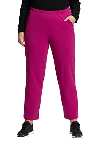 Ulla Popken Damskie spodnie do biegania, jeżyna, 50/52/Duże rozmiary