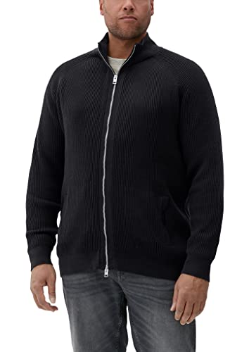 s.Oliver Big Size Męska kurtka z dzianiny, czarna, 3XL, czarny, 3XL