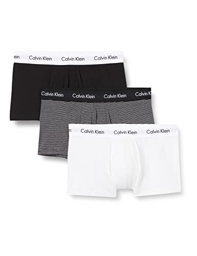 Calvin Klein 3P Low Rise Trunk Bokserki (szorty) Mężczyźni, biały/czarny, S