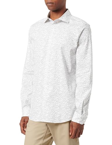 s.Oliver Koszula męska z długim rękawem, slim fit biała, L, biały, L
