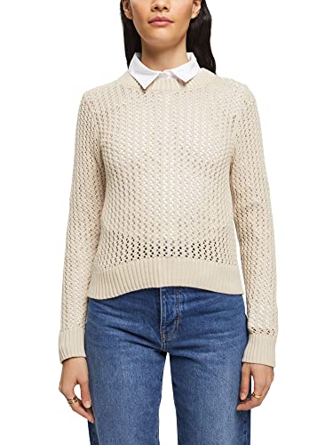 ESPRIT Damski sweter 013EE1I315, 260/LIGHT taupe, XS, 260/Light Taupe, XS