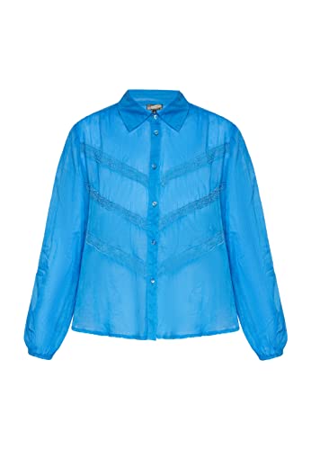 DreiMaster Vintage Damska bluzka bawełniana, niebieska, L, niebieski, L