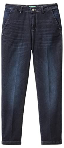 United Colors of Benetton Spodnie damskie 4nf1df02u Jeansy, ciemnoniebieski dżins 901, 10, Ciemnoniebieski dżins 901, 66