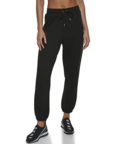 DKNY Damskie spodnie dresowe Dp2p3114-blk-small czarny/srebrny, S, czarny/srebrny, S