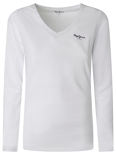 Pepe Jeans Koszulka damska Korine L/S, 800 biały, XS