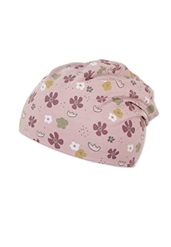 Sterntaler Czapka dziecięca Slouch-Beanie z motywem kwiatowym, uniseks, delikatny róż, 49