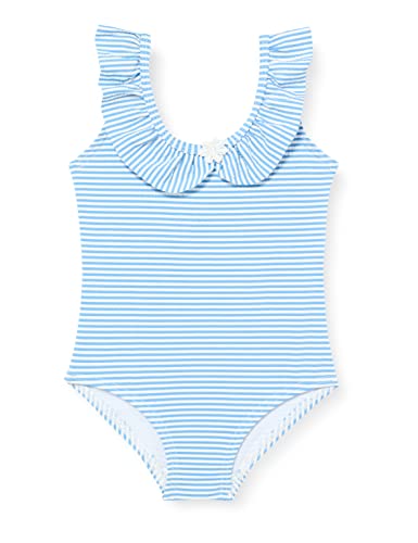 Name It NMFZANNAH Swimsuit Noos jednoczęściowy kostium kąpielowy, Silver Lake Blue, 110/116 Dziewczyny