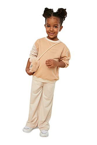 Trendyol Damska bluza w kolorze wielbłąda z dzianiny, cienka bluza, wielbłąd, 6-7 Age
