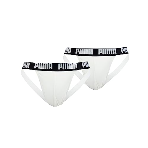 PUMA Męski pasek Jockstrap (2 sztuki), biały, S