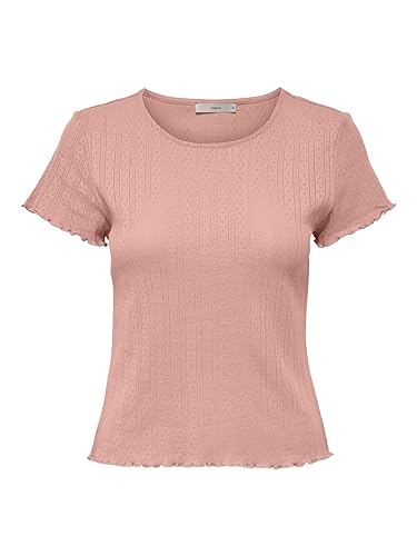 Bestseller A/S ONLCARLOTTA S/S JRS NOOS Top, Misty Rose, S, Misty Rose, S