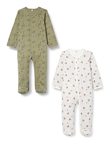 Pippi Zestaw piżamowy dla niemowląt, uniseks, Deep Lichen Green, 104