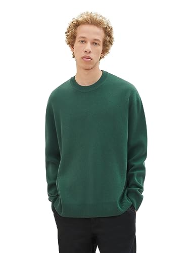 TOM TAILOR Denim sweter męski, 10778 – zielony Hunter Green, L