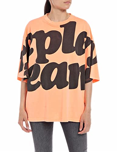 Replay T-shirt damski, 649 Brilliant Orange, S