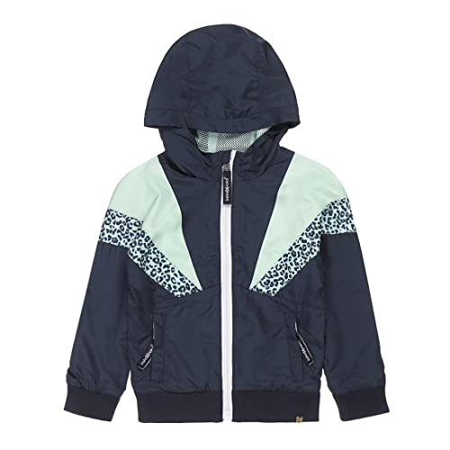 Koko Noko Baby Girls Summer Coat Dark Blue Mint with Hood Jacket, 100% poliester, 68