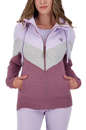 Alife and Kickin StellinaAK A damska bluza dresowa, bluza na czas wolny, bluza z zamkiem błyskawicznym, XS-XXL, Mulberry Melange, L, Mulberry Melange