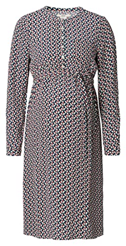ESPRIT Maternity Damska sukienka Woven Nursing Long Sleeve Allover Print Kleid, Dark Red-611, XXL