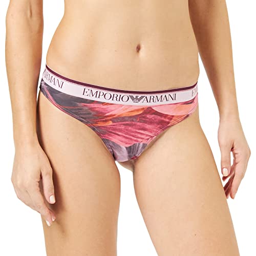 Emporio Armani Damski sportowy pasek z mikrofibry z logo brazylijskie, Flames Print, XS