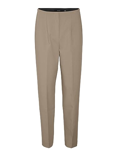 VERO MODA Spodnie damskie VMSANDY HR Tapered Pant NOOS, silver mink, (M) W / 30L