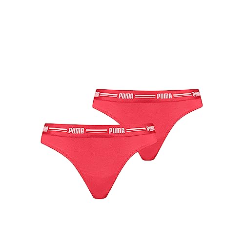 PUMA Stringi damskie, 2 sztuki, czerwony (Hibiscus Red), XL