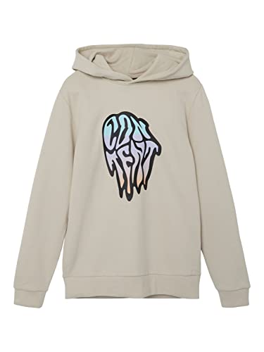 NAME IT Bluza chłopięca Nlmfent Ls Bru Sweat W. Hood, peyote, 158-164