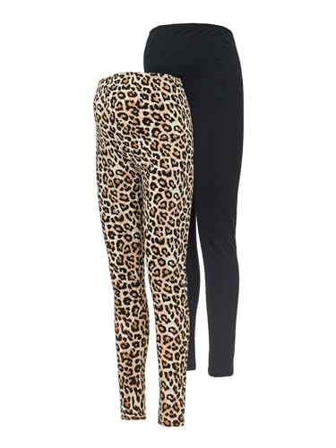 MAMALICIOUS Mama Licious MLSANNI legginsy ciążowe, 2 sztuki, Schwarz, S