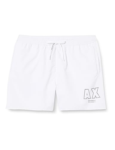 Armani Exchange Męskie spodenki Sustainable Leisure Board, białe, bardzo duże, biały, XL