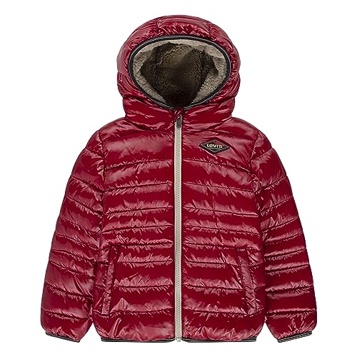 Levi's Kids LVB SHERPA LINED MDWT PUFFER J, RYTMICZNY CZERWONY, 6 Lat