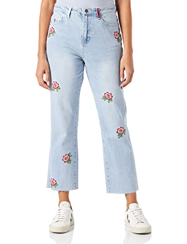 Desigual Dżinsy damskie Denim_My Flo, niebieski, 44 PL