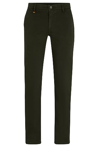 BOSS pomarańczowe spodnie chinosy męskie Schino-Slim, Open Green346., 34W / 30L