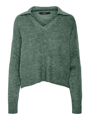 bestseller a/s Vmolina Ls Collar Blouse Noos sweter damski, Laurel Wreath/Szczegóły: melanż, XL