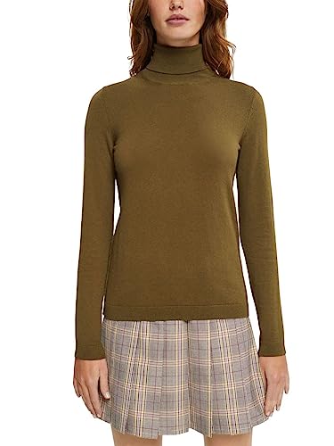 edc by ESPRIT Sweter damski, 350/khaki Green, S